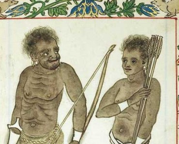 A Philippine negrito couple depicted in the Boxer Codex, circa 1590