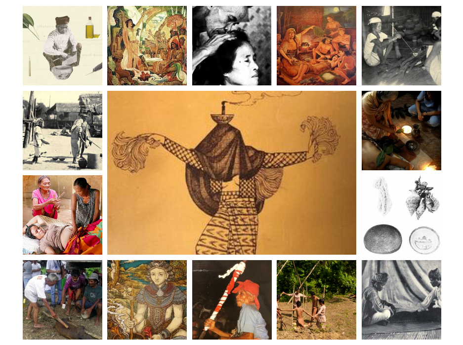 A collage of the shamans and healers from around the Philippines