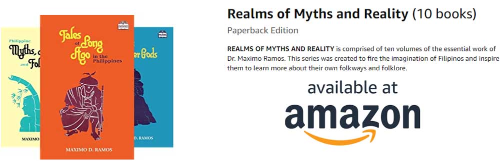 Ad for Maximo Ramos books at Amazon. 10 volume realm of myth and reality.