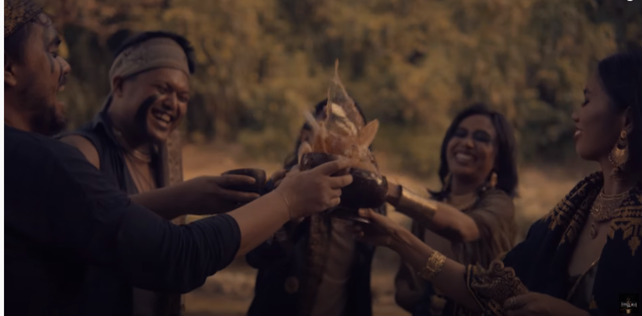 Visayans raise a toast with coconut shells filled with acohol